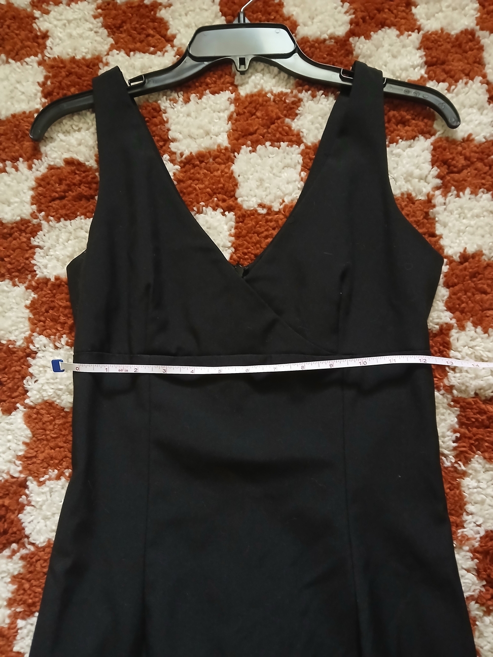 Vintage 90s Black V-Neck Dress - Picture 7 of 10